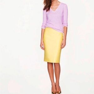 No. 2 Pencil Skirt, neon yellow, size 8 by J. Crew.